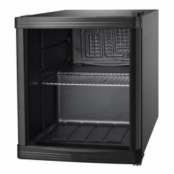 Mini-réfrigérateur noir porte en verre  46l