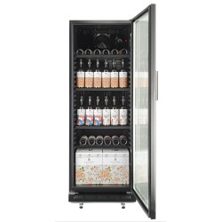 Réfrigérateur vitrine à boissons, verre, 347 L