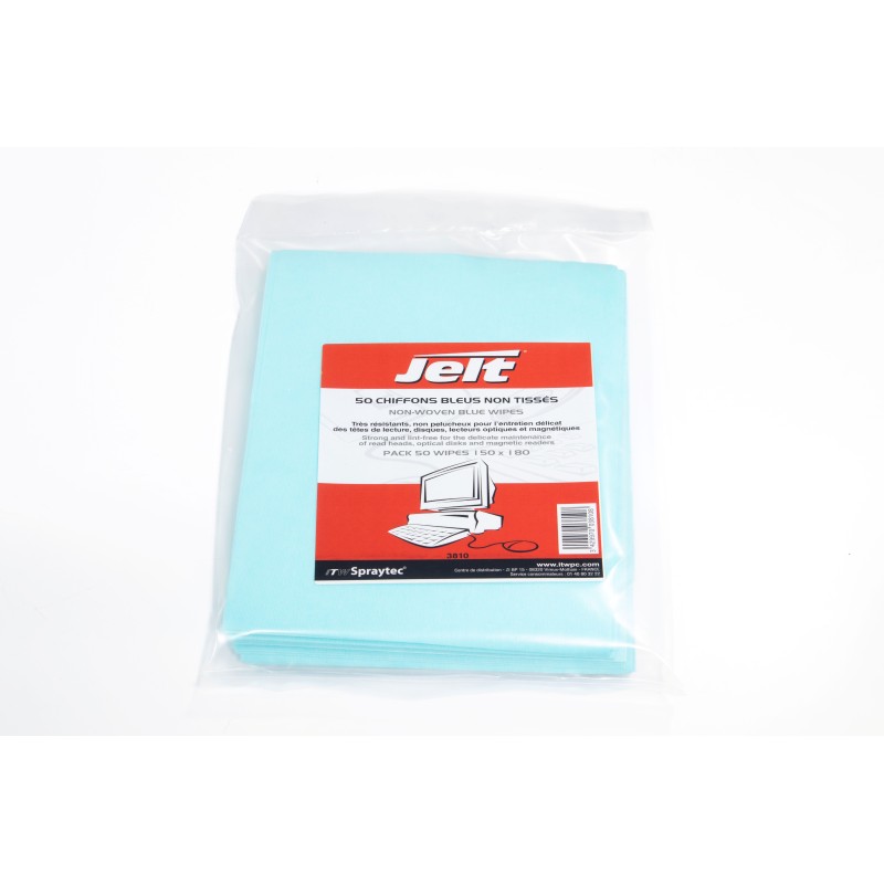 Chiffons non tissés bleus Jelt – Lot de 50