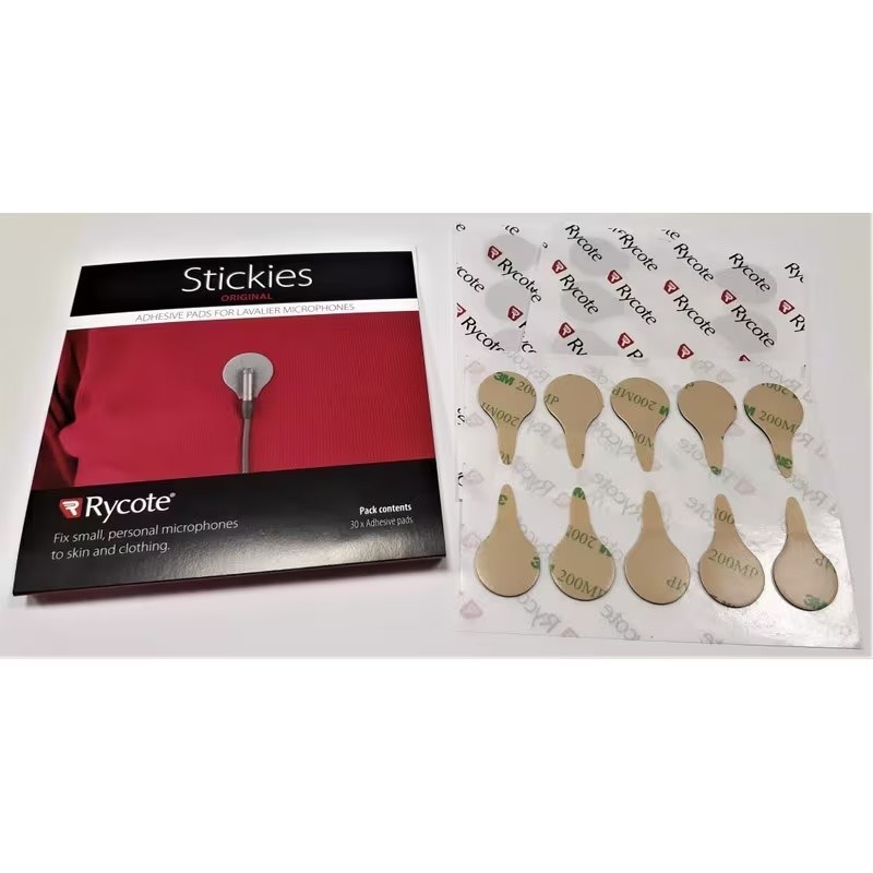 Rycote Stickies Original – Pastilles adhésives pour micro-cravate