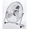 Brasseur d'air à poser, chrome 120 W, D45 cm