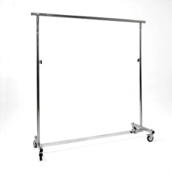 Portant Pliant Chromé Hauteur Réglable L150cm