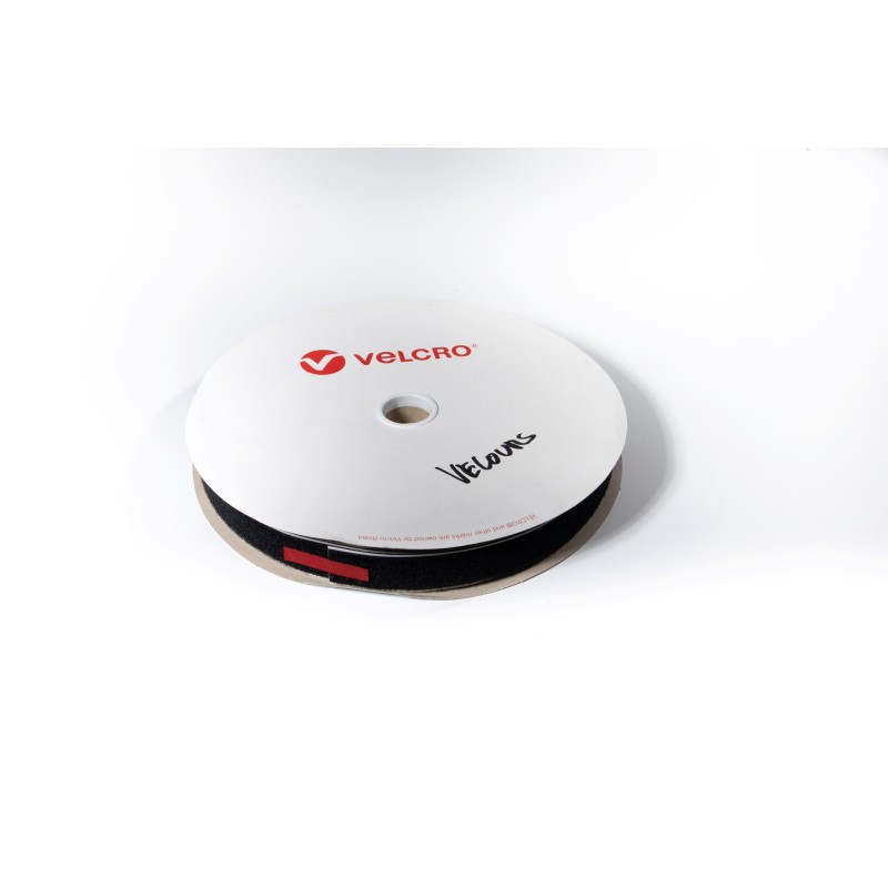 Velcro Noir adhésif / par Mètre